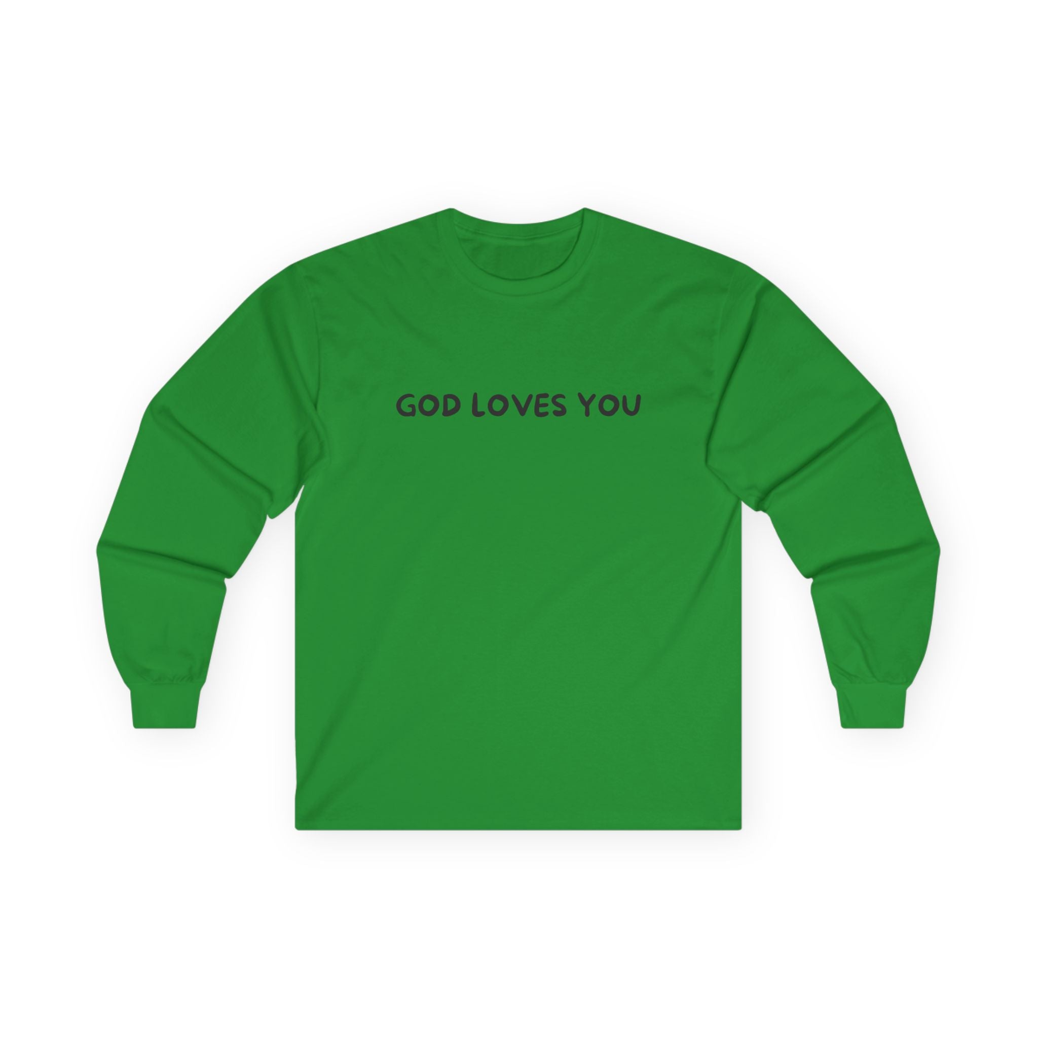 Long Sleeve Tee — "God Loves You" Faith Shirt unisex