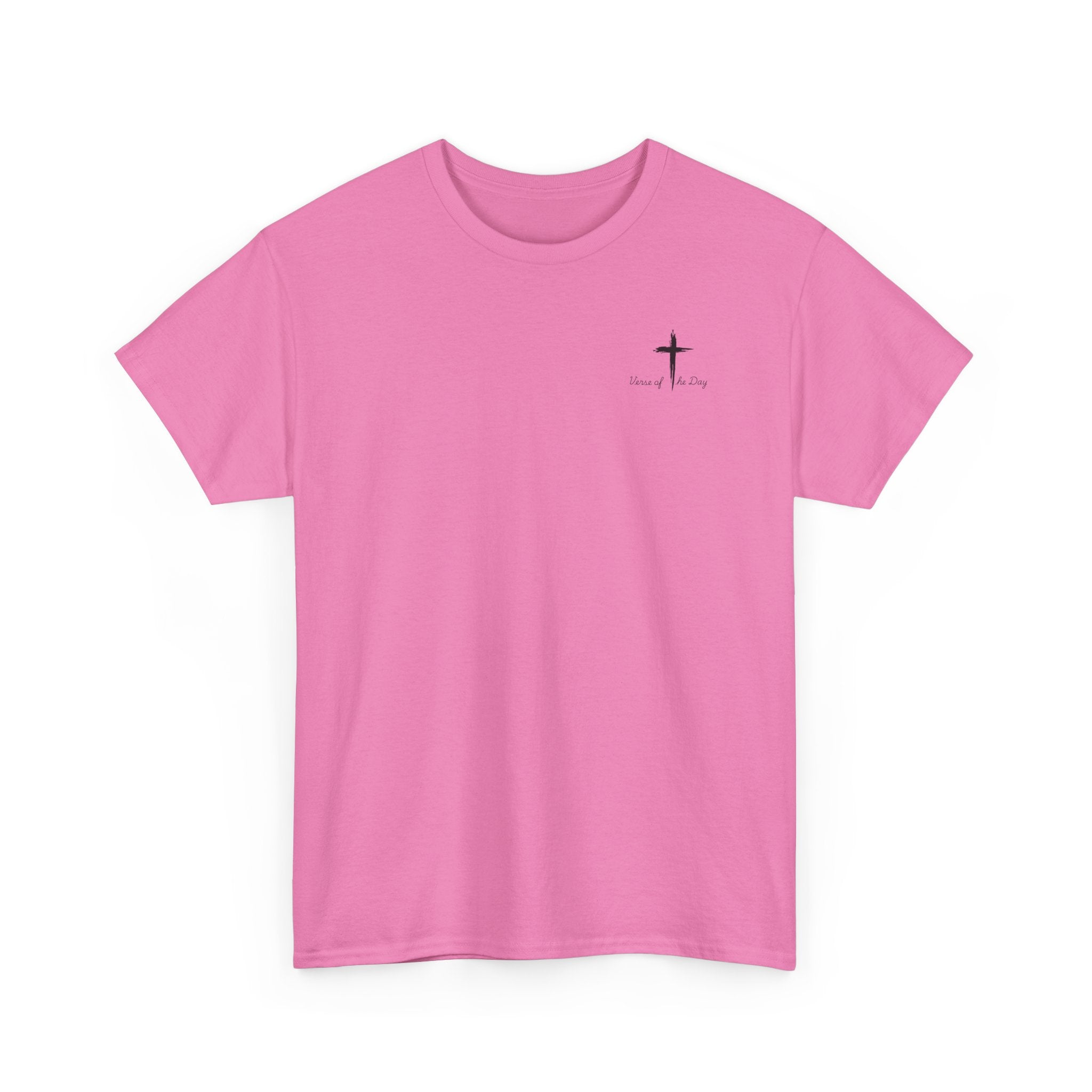 Christian T-Shirt - John 3:16 Cross with Purple Butterflies, Faith Tee