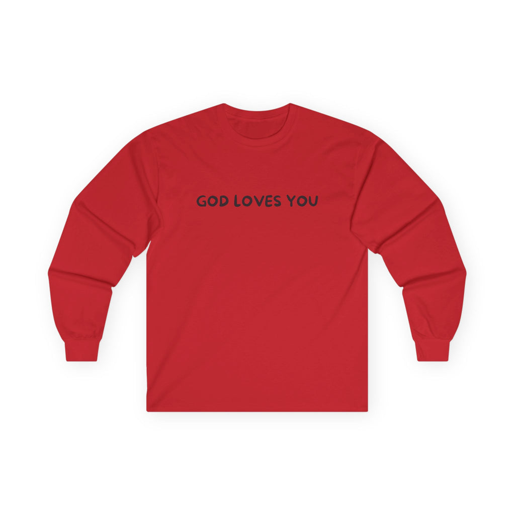 Long Sleeve Tee — "God Loves You" Faith Shirt unisex