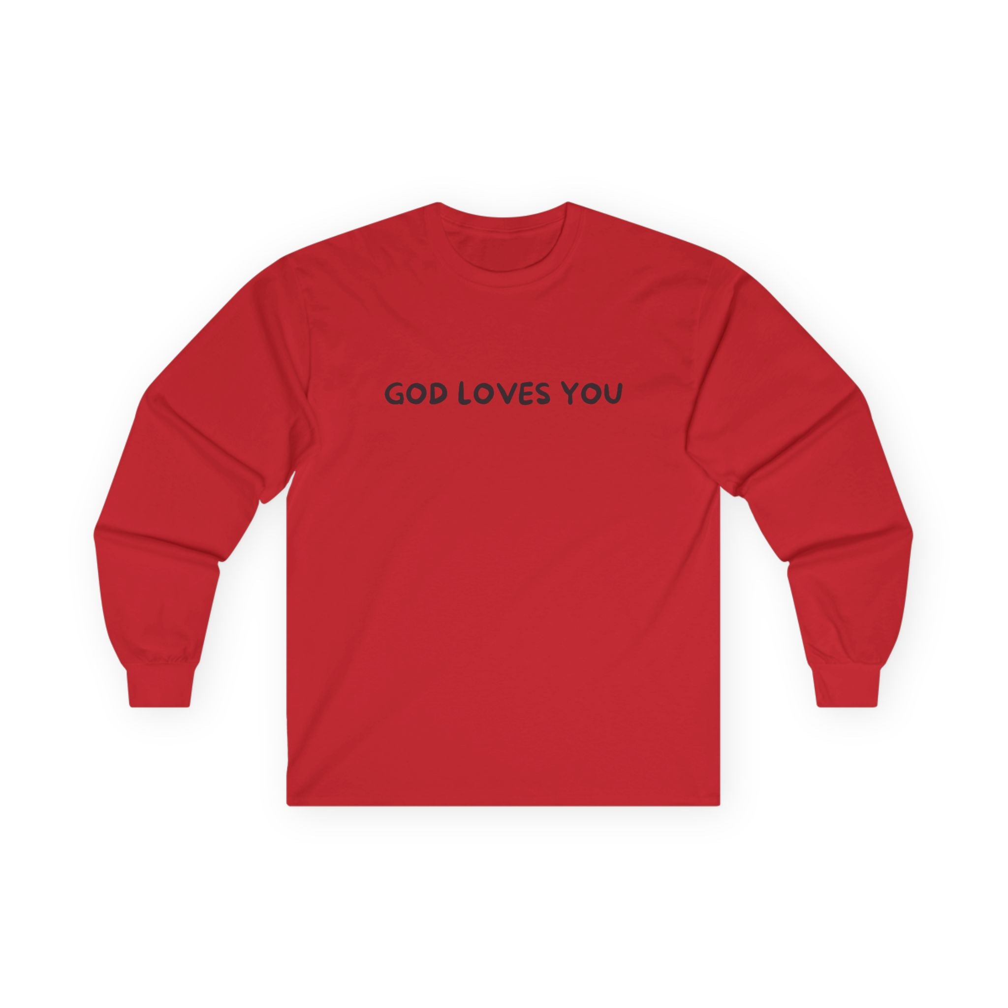 Long Sleeve Tee — "God Loves You" Faith Shirt unisex