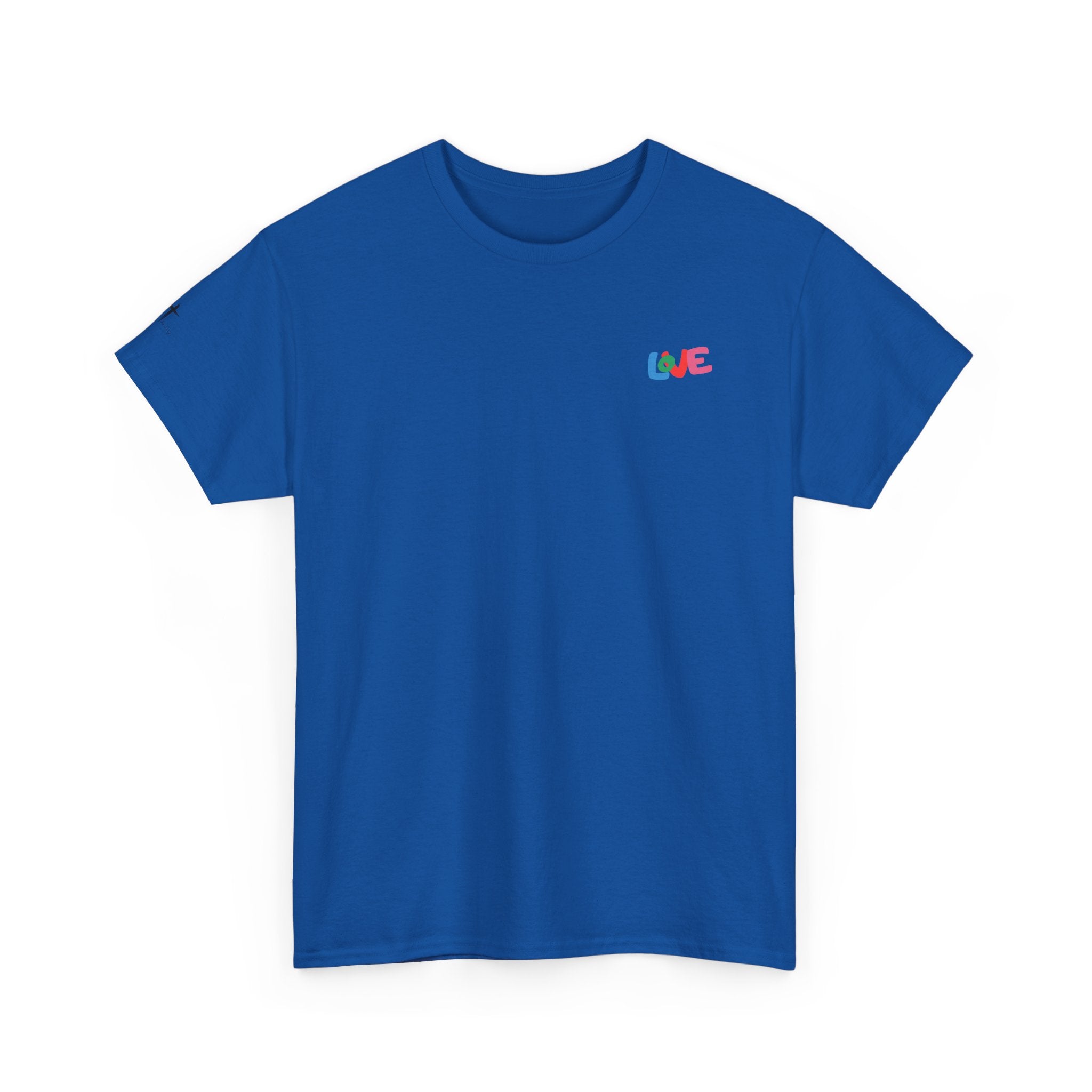 LOVE Colorblock Graphic Tee — Playful Back Typography 'Live Obedient & Value Everything ' Shirt
