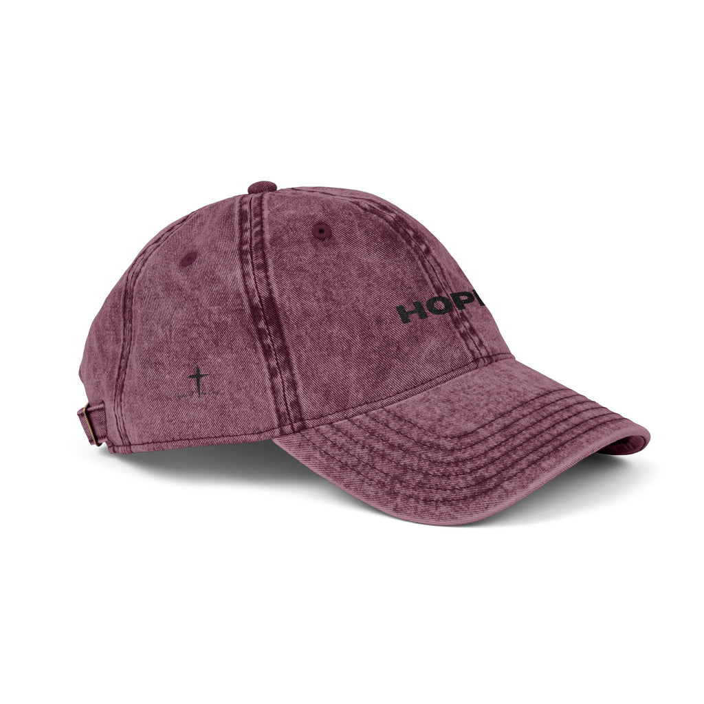 Hope Embroidered Vintage Baseball Cap unisex