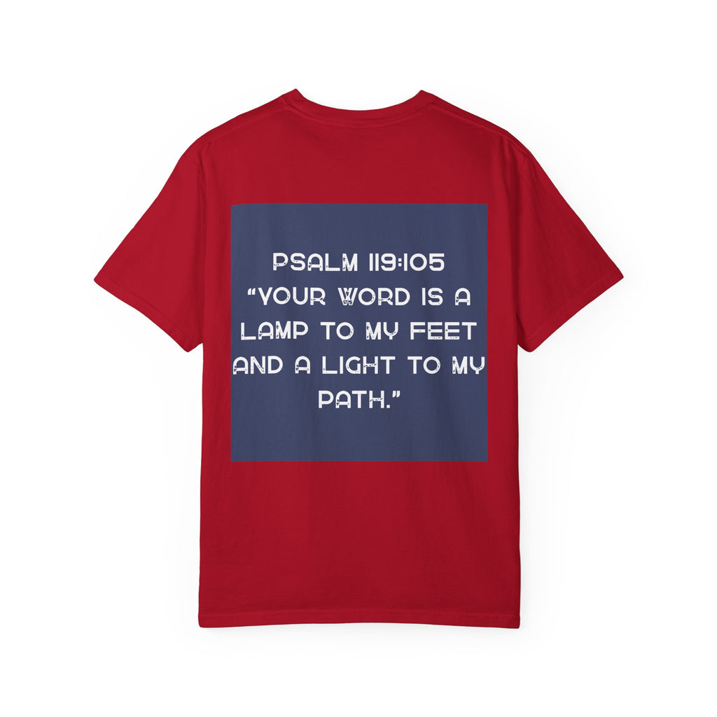 Psalm 119:105 T-Shirt — "Your Word Is a Lamp to My Feet" Christian Tee