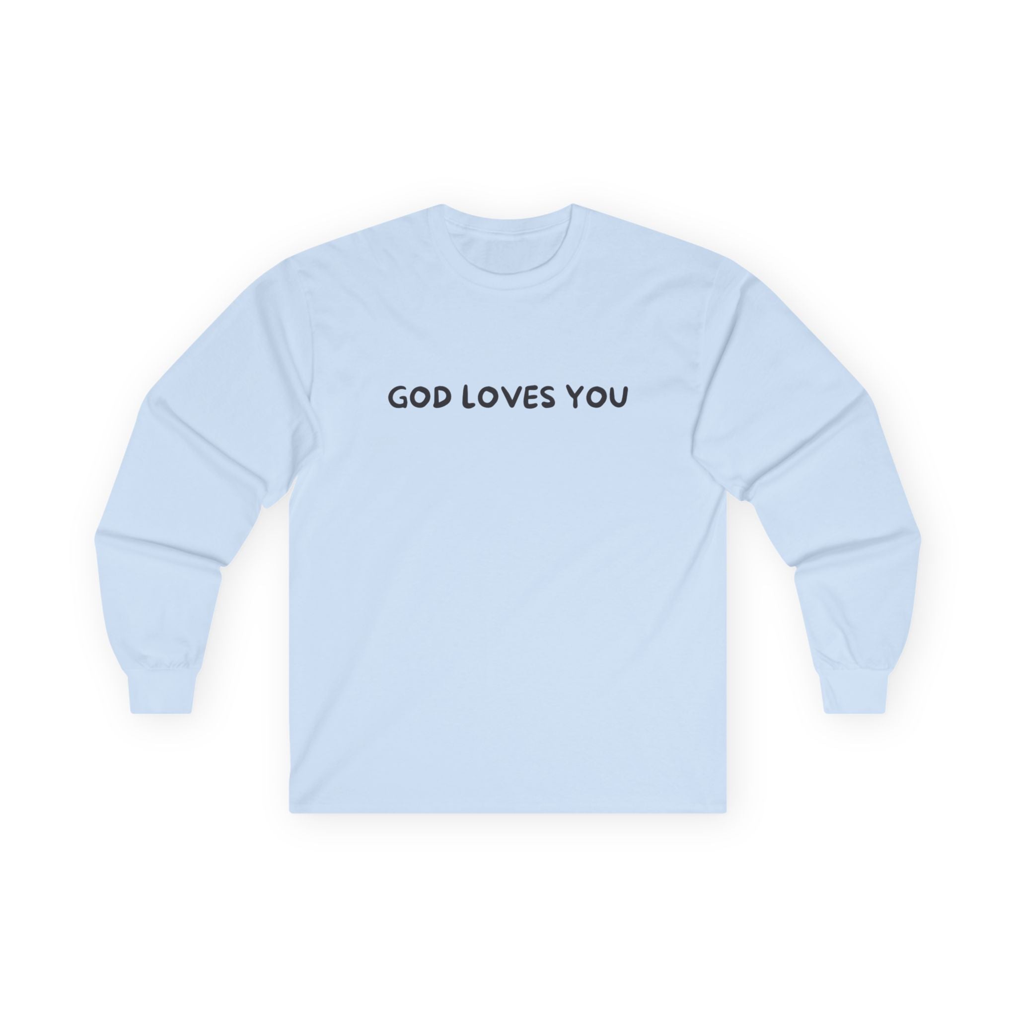 Long Sleeve Tee — "God Loves You" Faith Shirt unisex