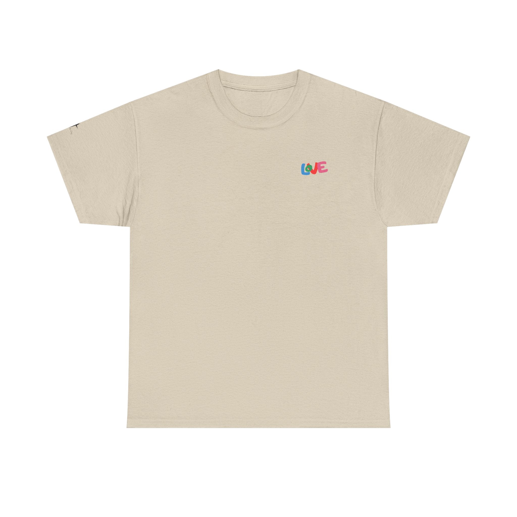 LOVE Colorblock Graphic Tee — Playful Back Typography 'Live Obedient & Value Everything ' Shirt