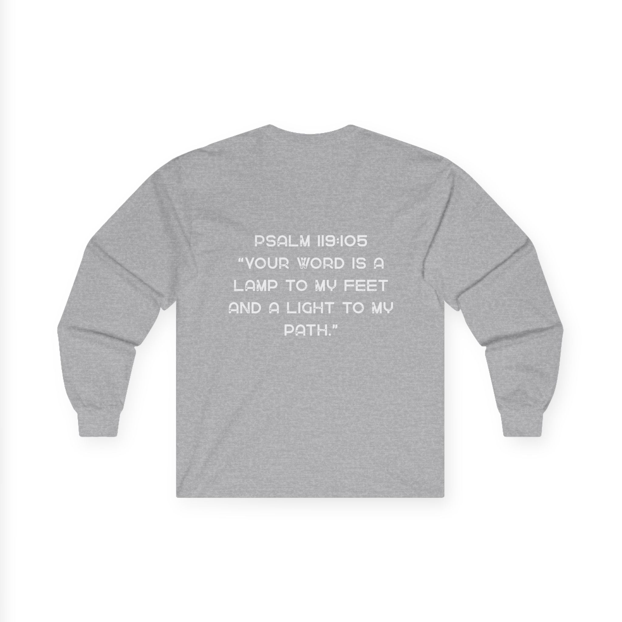 Psalm 119:105 Long Sleeve Tee — 'Your Word Is a Lamp to My Feet' Christian Shirt