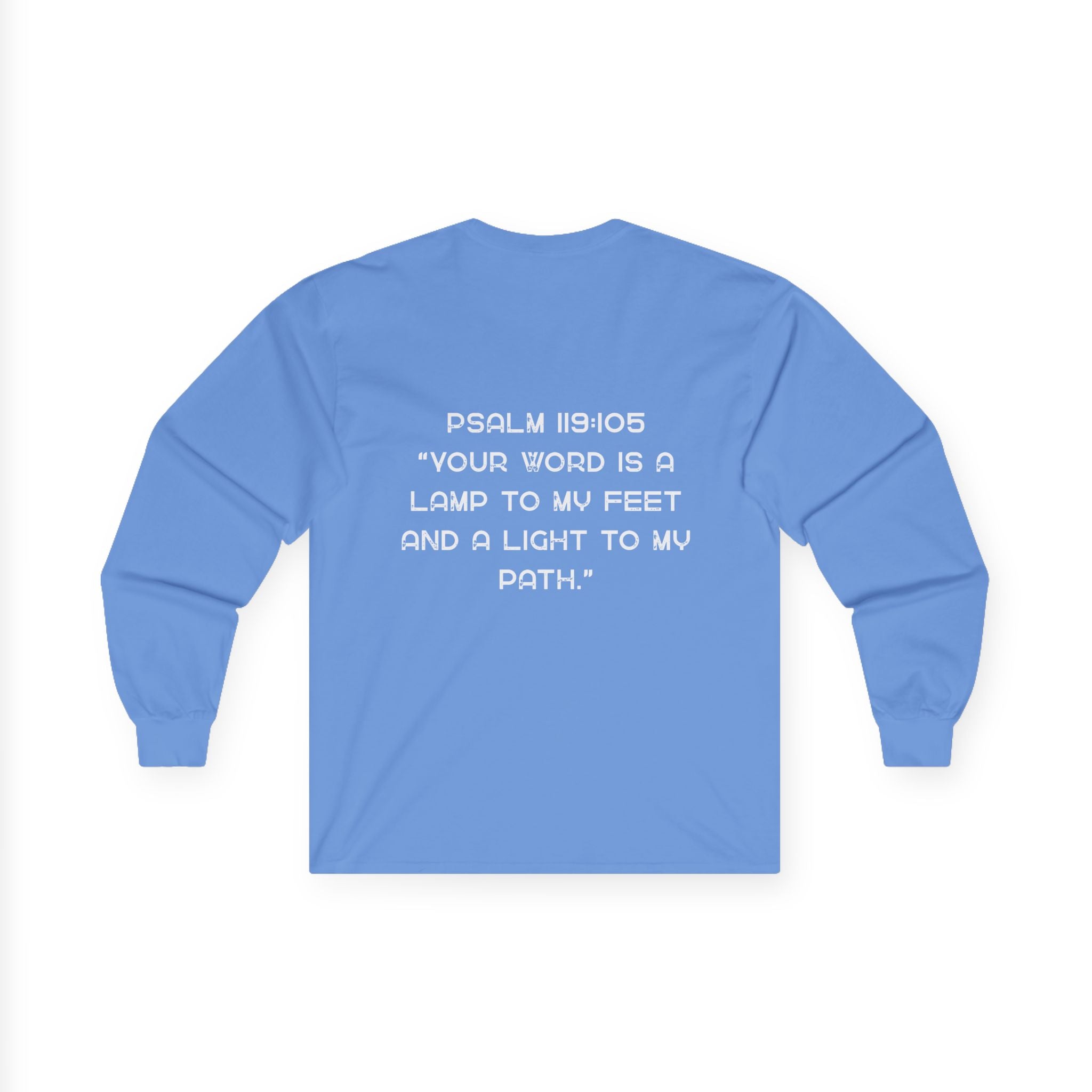 Psalm 119:105 Long Sleeve Tee — 'Your Word Is a Lamp to My Feet' Christian Shirt