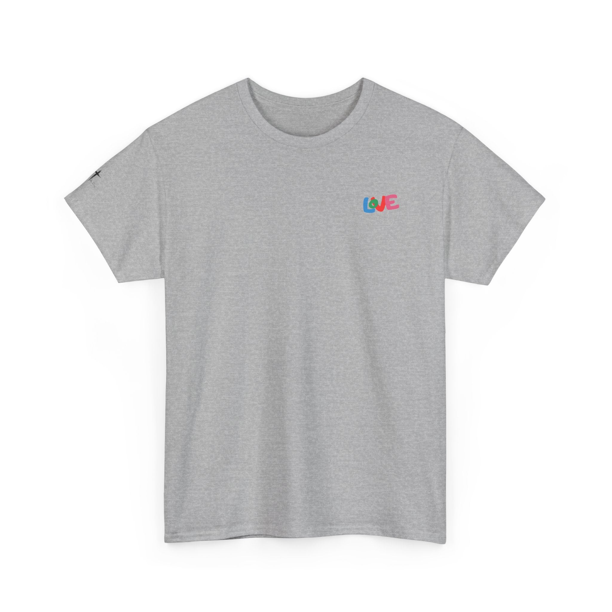 LOVE Colorblock Graphic Tee — Playful Back Typography 'Live Obedient & Value Everything ' Shirt
