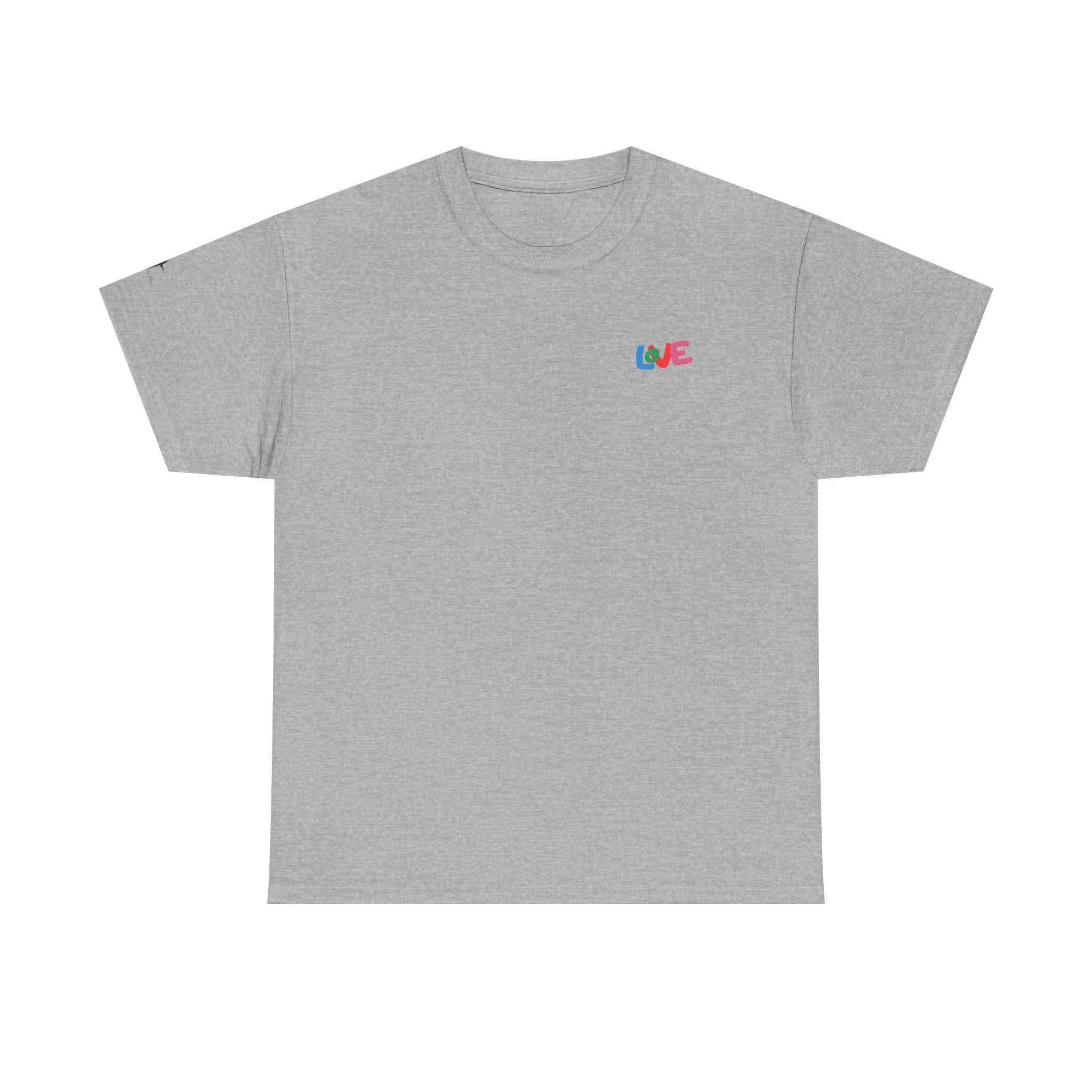 LOVE Colorblock Graphic Tee — Playful Back Typography 'Live Obedient & Value Everything ' Shirt