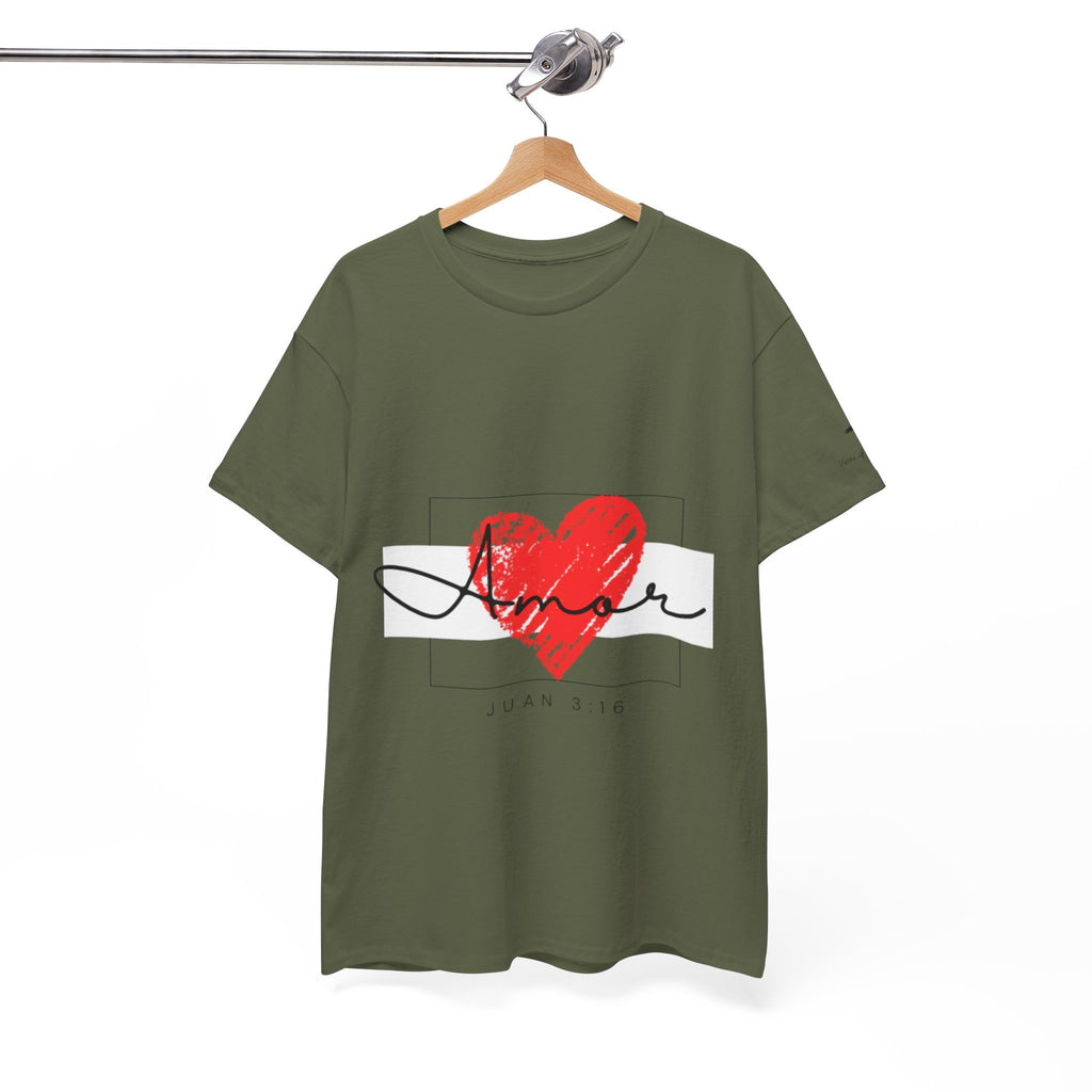 Women fashion Amor Heart T‑Shirt — Juan 3:16