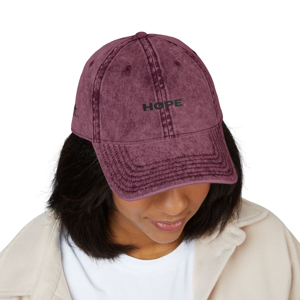 Hope Embroidered Vintage Baseball Cap unisex