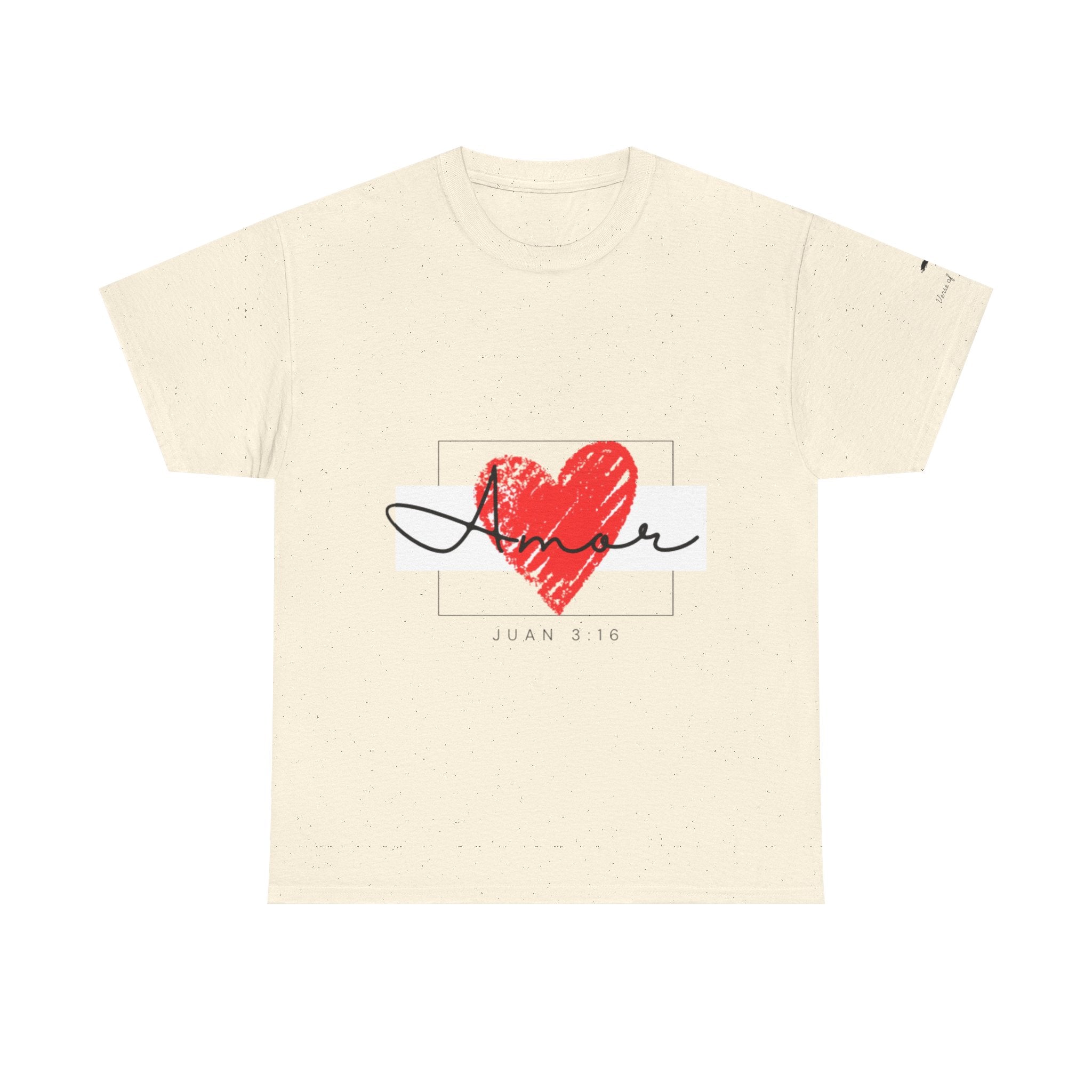 Women fashion Amor Heart T‑Shirt — Juan 3:16