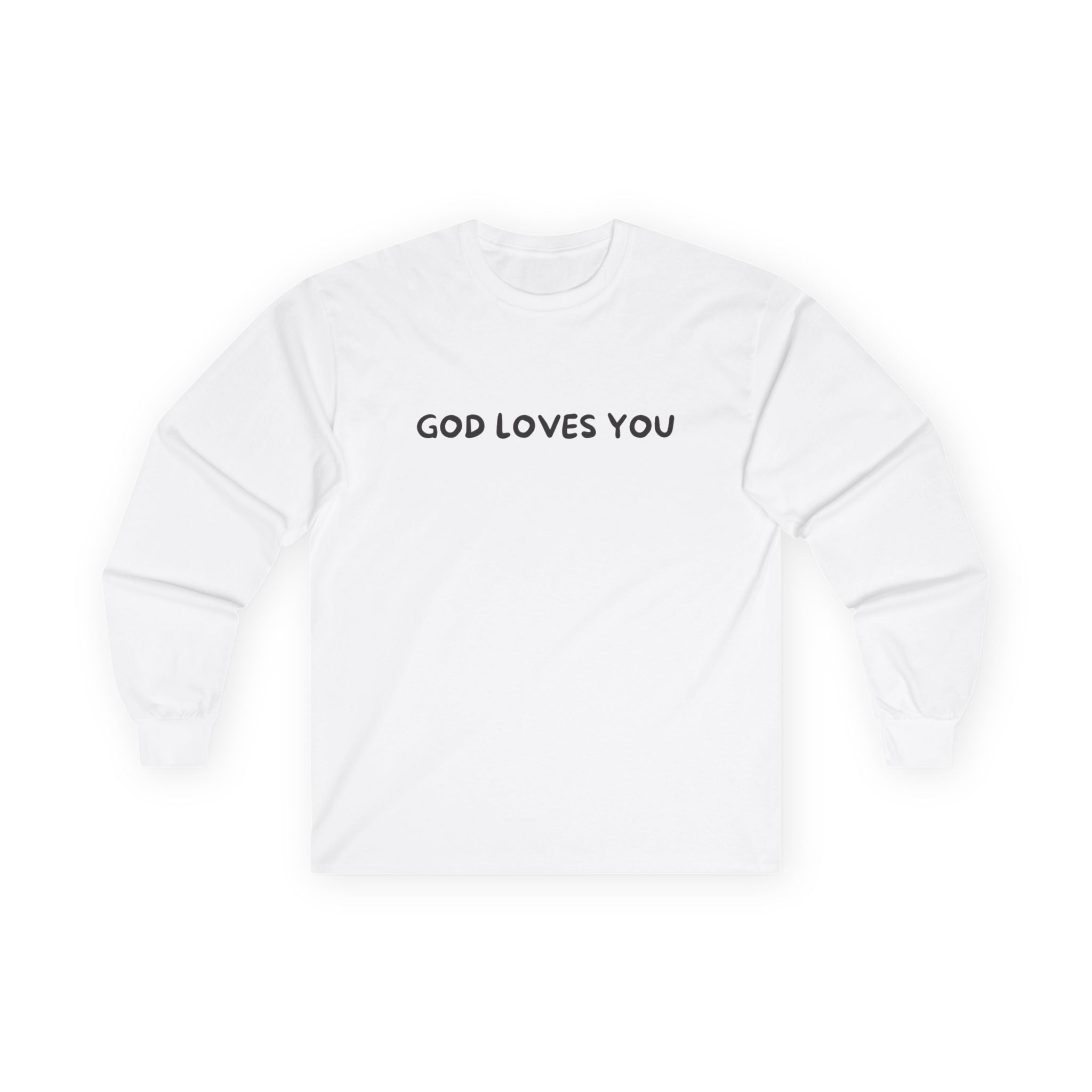 Long Sleeve Tee — "God Loves You" Faith Shirt unisex