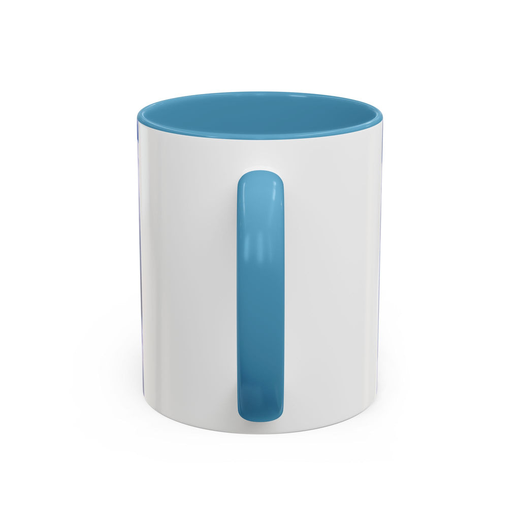 God Is Love Coffee Mug — Blue Heart Cloud Accent Ceramic Mug