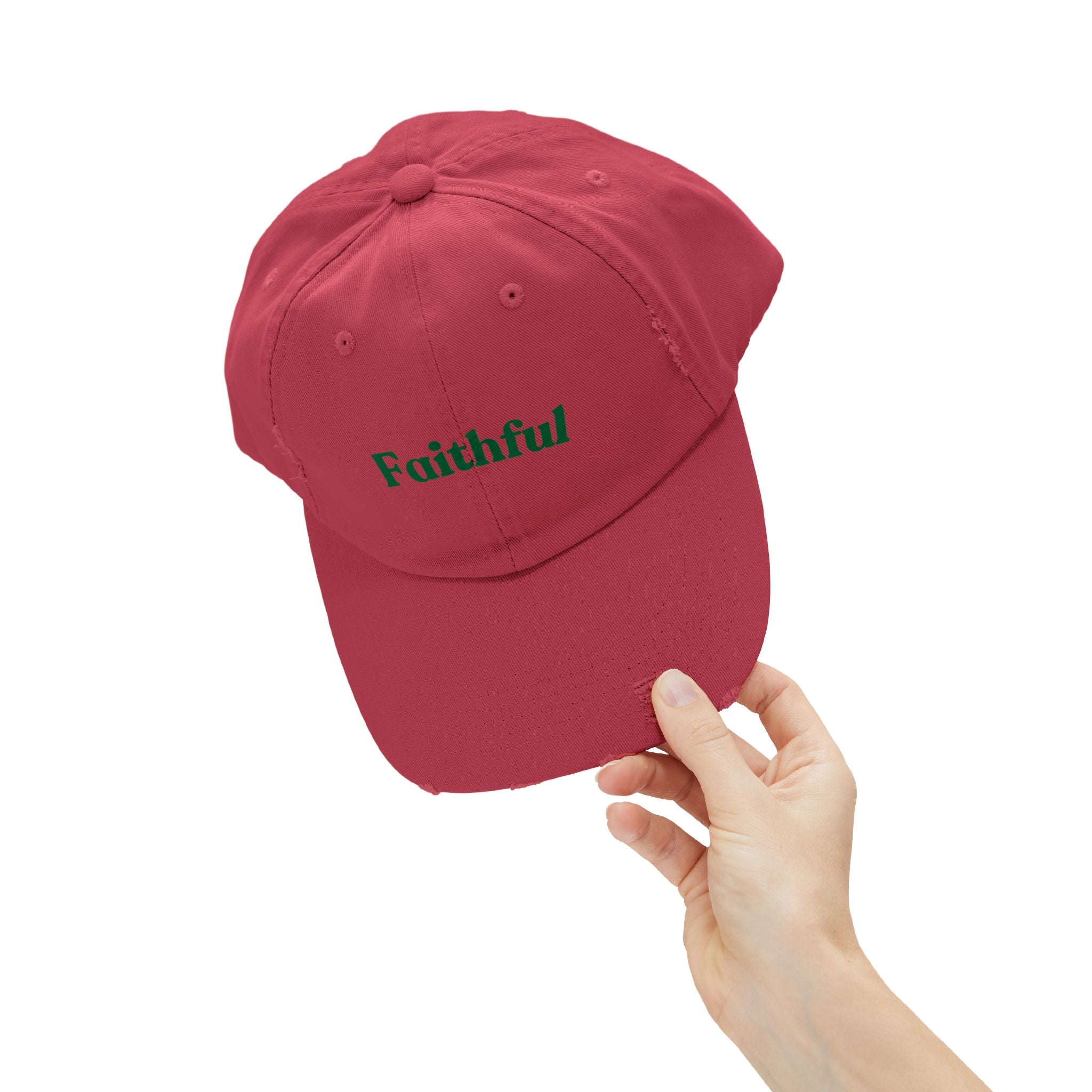 Faithful Cap – Baseball Hat with Green Script