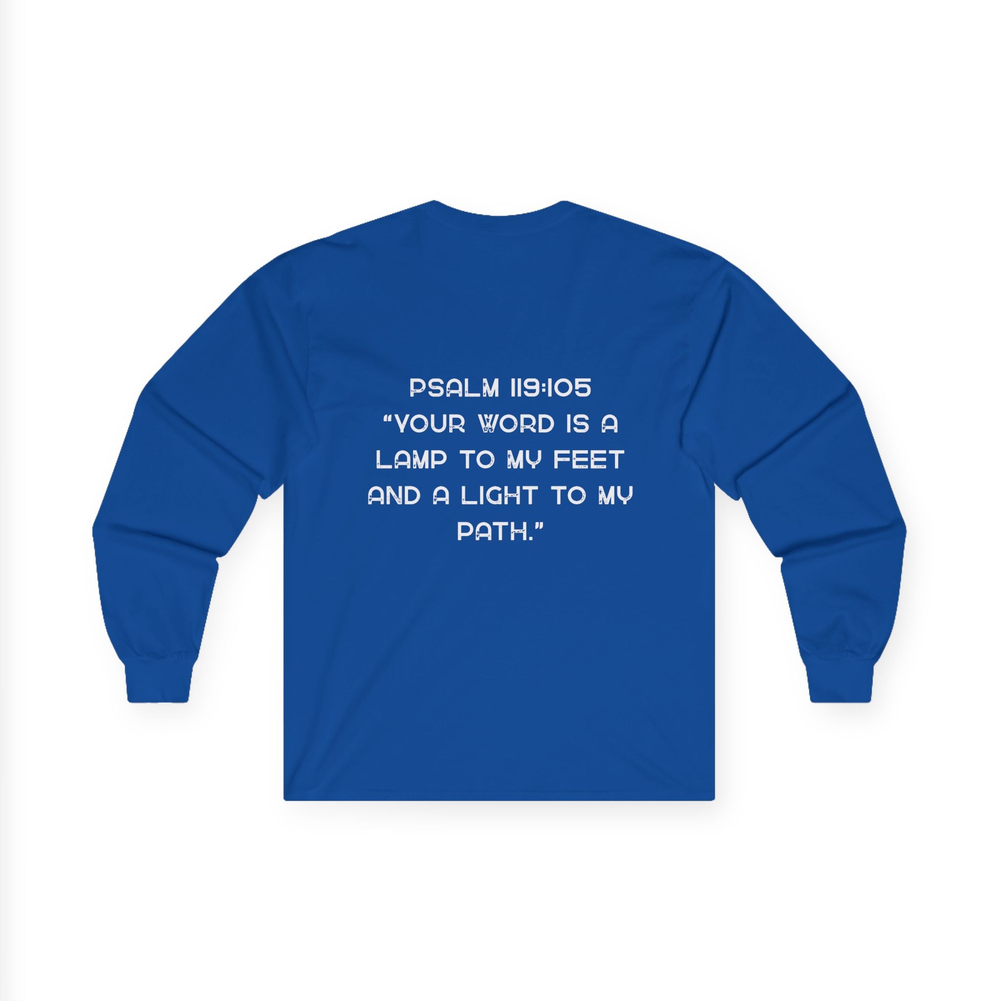 Psalm 119:105 Long Sleeve Tee — 'Your Word Is a Lamp to My Feet' Christian Shirt