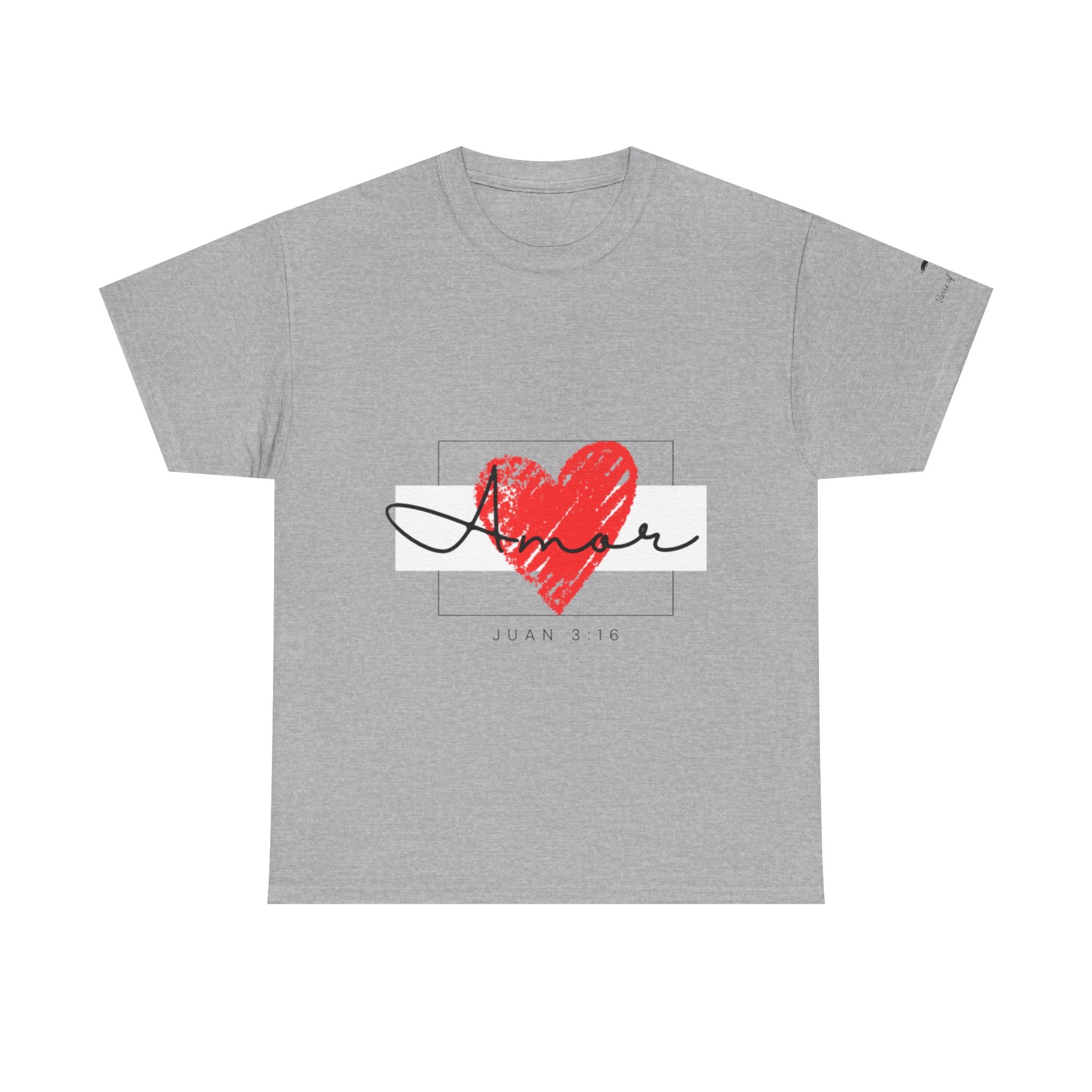 Women fashion Amor Heart T‑Shirt — Juan 3:16