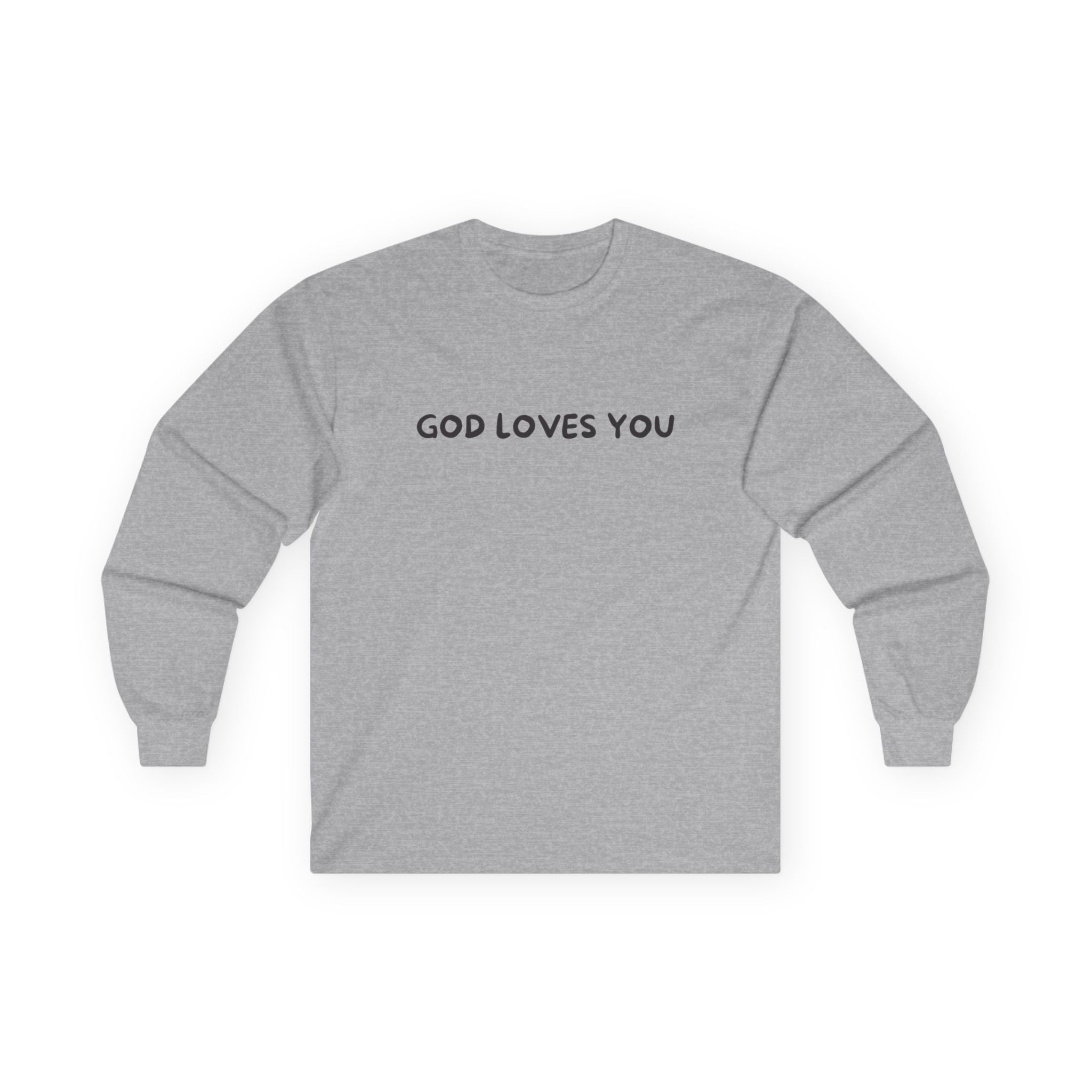 Long Sleeve Tee — "God Loves You" Faith Shirt unisex