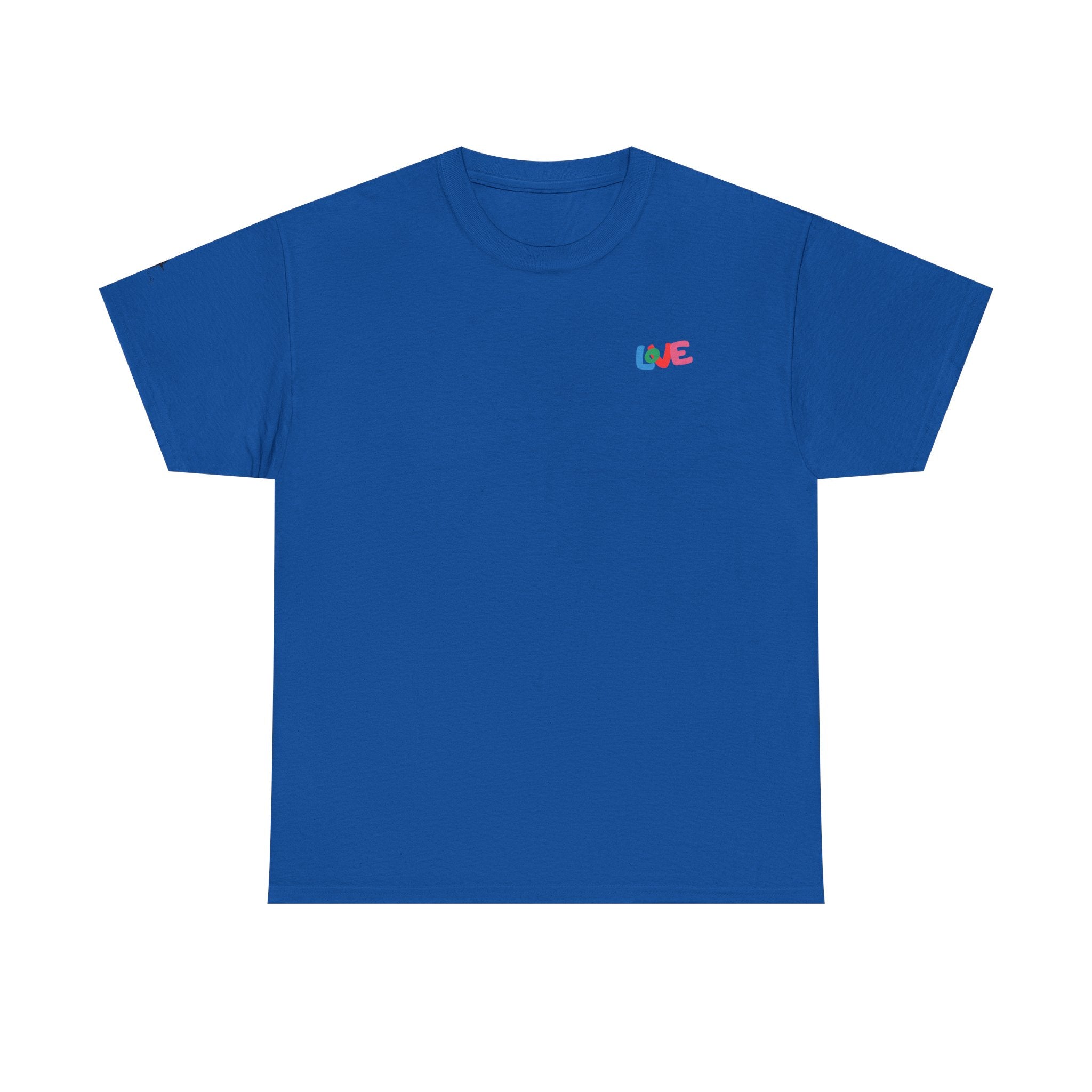 LOVE Colorblock Graphic Tee — Playful Back Typography 'Live Obedient & Value Everything ' Shirt