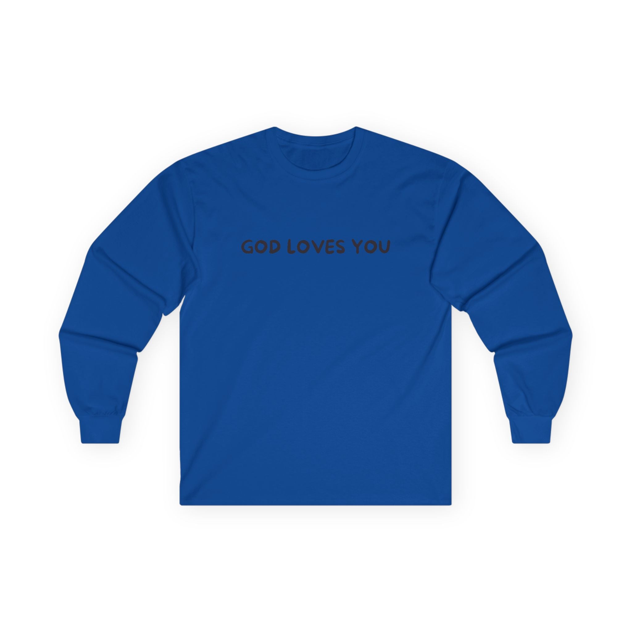 Long Sleeve Tee — "God Loves You" Faith Shirt unisex