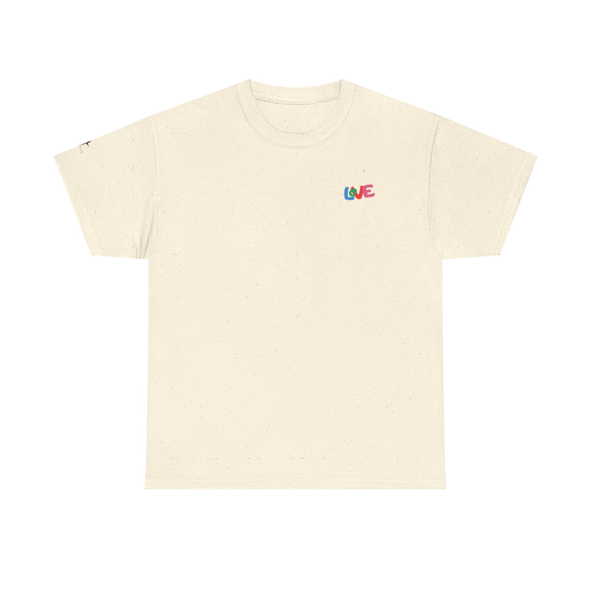 LOVE Colorblock Graphic Tee — Playful Back Typography 'Live Obedient & Value Everything ' Shirt