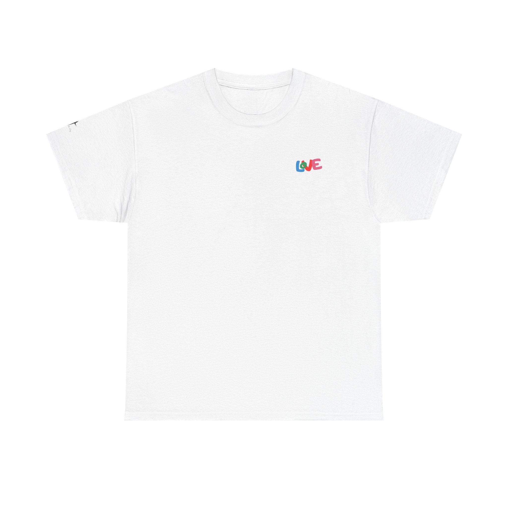 LOVE Colorblock Graphic Tee — Playful Back Typography 'Live Obedient & Value Everything ' Shirt