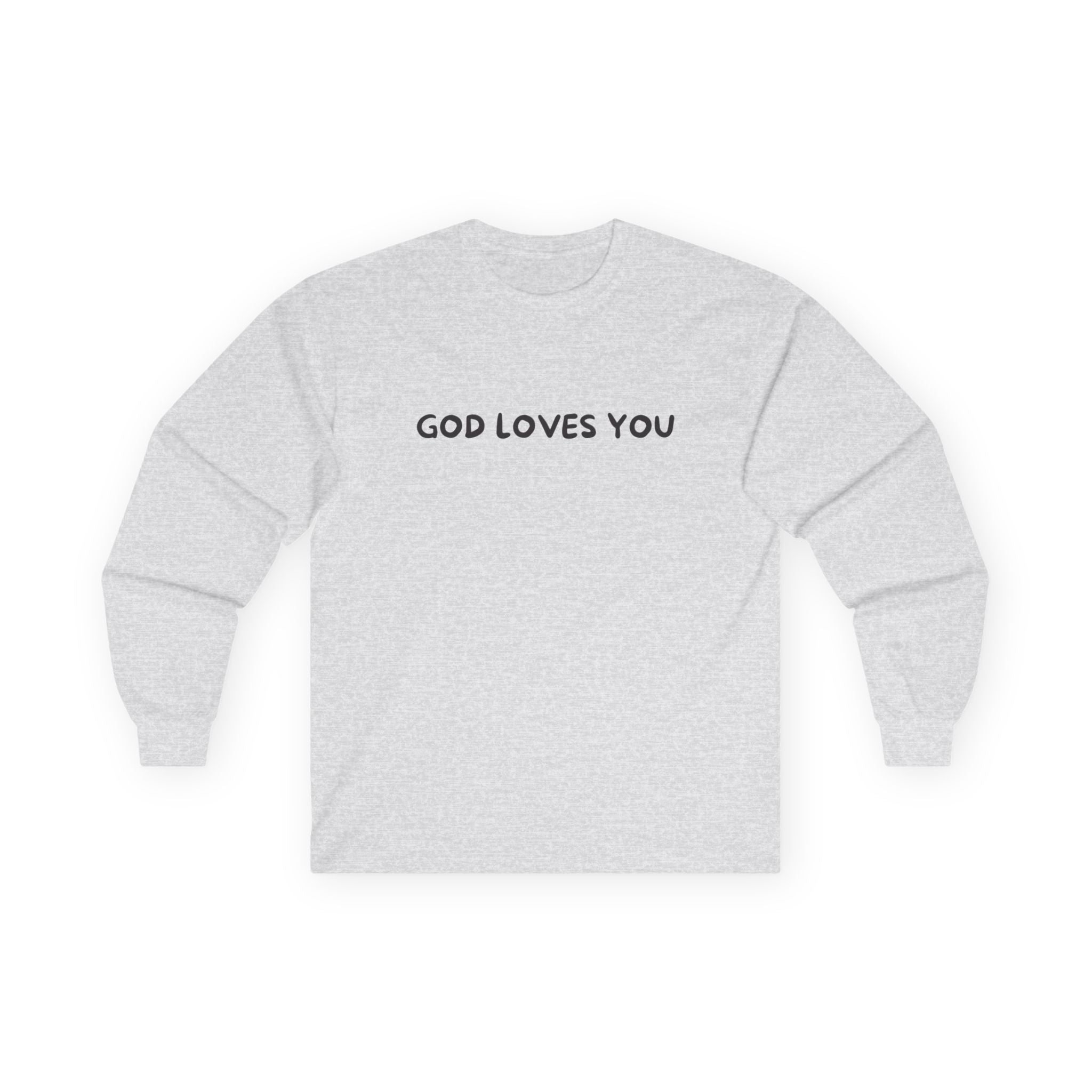 Long Sleeve Tee — "God Loves You" Faith Shirt unisex